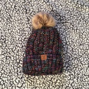 Women’s C.C Fur Sherpa Pom Beanie